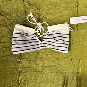 Bandeau Bikini Top — White — Size S